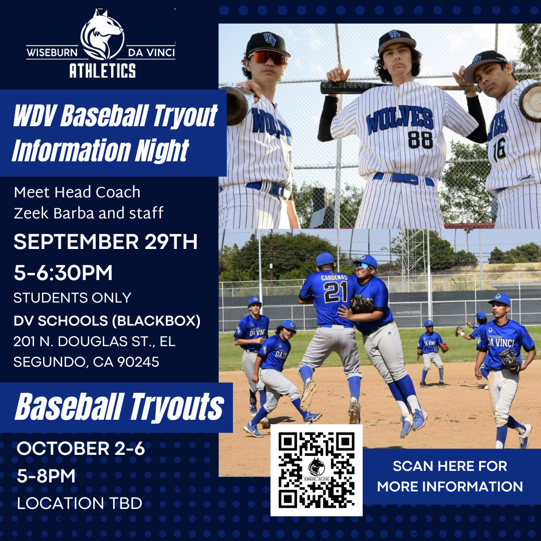 Baseball Tryout Information Wiseburn Da Vinci Athletics